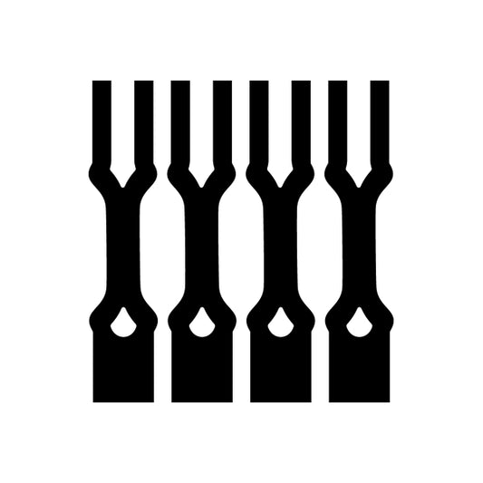 Car window vinyl decal sticker with black and white vertical pinstripe columns