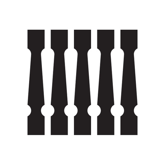 Set of vertical pinstripe line vinyl decal stickers, black with light gaps