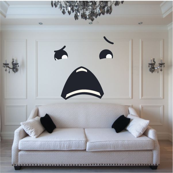 Image of Disgusted Face Expression Wall Decal - Vinyl Decal - Car Decal - Idcolor016