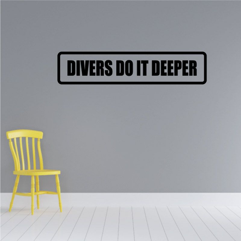 Image of Divers do it deeper Decal