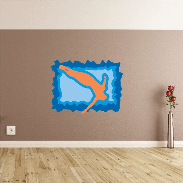 Image of Diving Wall Decal - Vinyl Sticker - Car Sticker - Die Cut Sticker - CDSCOLOR011