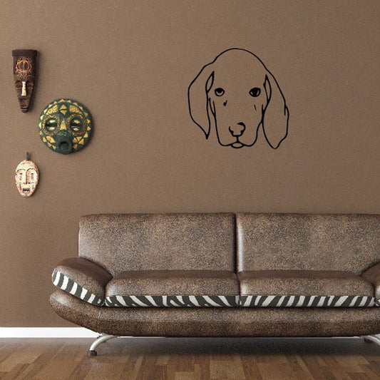 Image of Dog Head Outline Decal