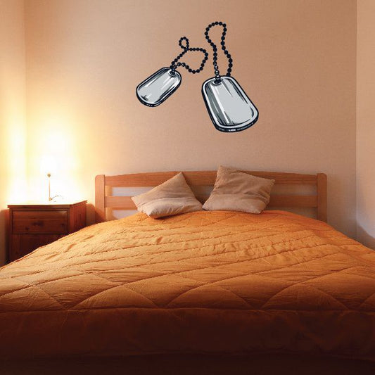Image of Dog Tags Printed Die Cut Decal
