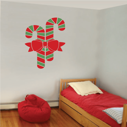 Image of Double Candy Cane Decal - Vinyl Decal - Car Decal - Vdcolor012