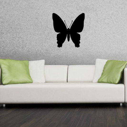 Image of Double Straight Bottom Wing Butterfly Silhoutte Decal