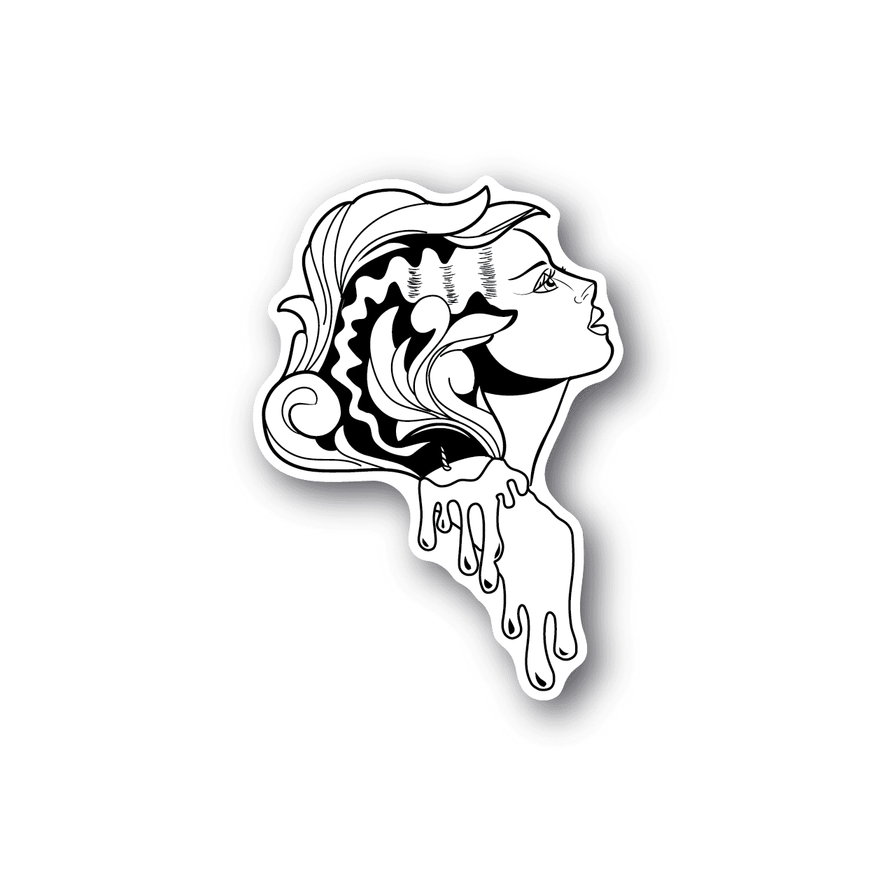 Image of Dripping Woman Sticker