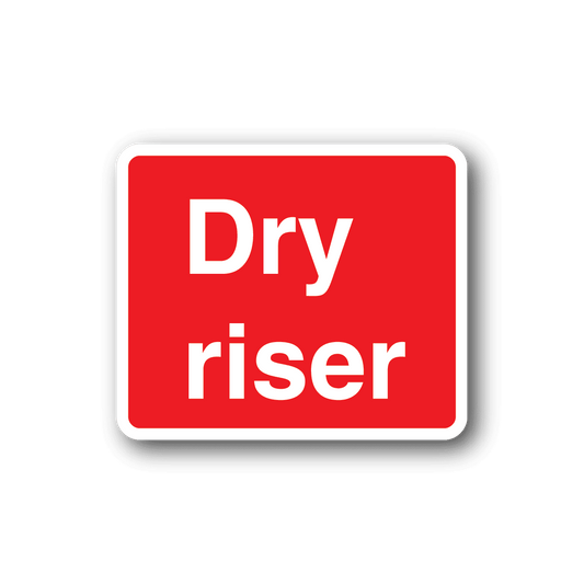 Image of Dry Riser Red Fire Sticker