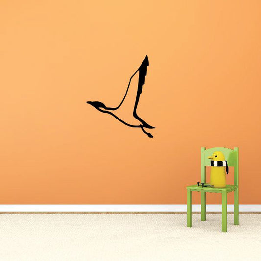 Duck wall decal with black duck silhouette