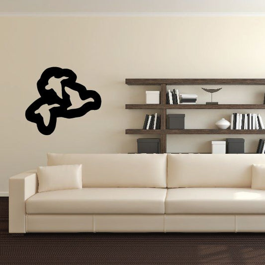 Duck vinyl wall decal, black duck silhouette on wall