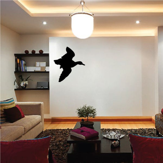 Black duck silhouette vinyl wall decal