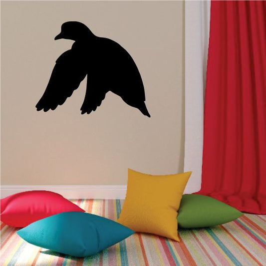 Duck wall decal with black duck silhouette vinyl sticker