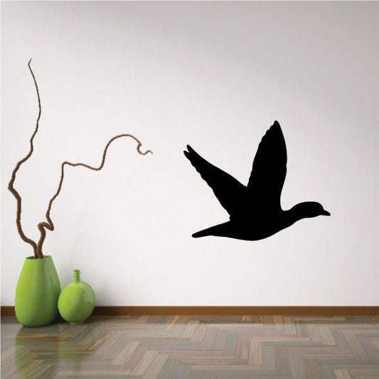 Black duck wall decal vinyl sticker, flying bird silhouette