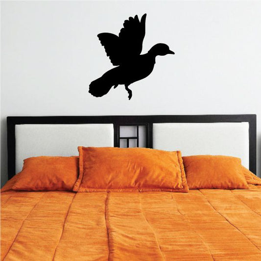 Black duck vinyl wall decal silhouette