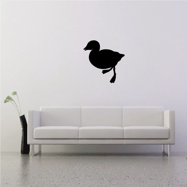 Duckling vinyl wall decal in black, standalone silhouette