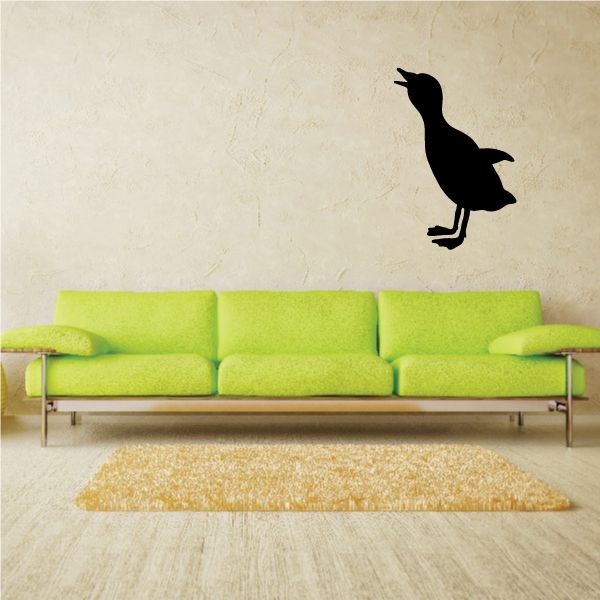 Black duckling vinyl wall decal silhouette