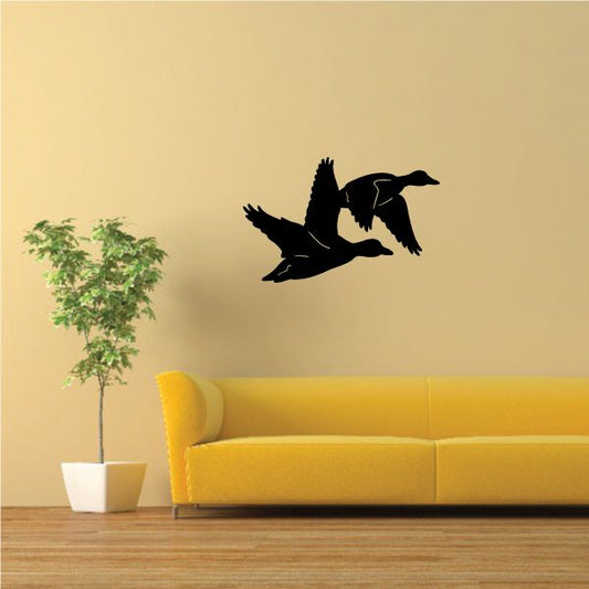 Black flying ducks vinyl wall decal