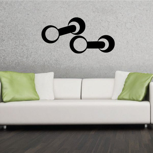 Image of Dumbbells Fitness Wall Decal - Vinyl Decal - Car Decal - MC029