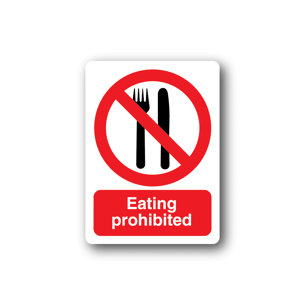 Image of Eating Prhibited Sticker