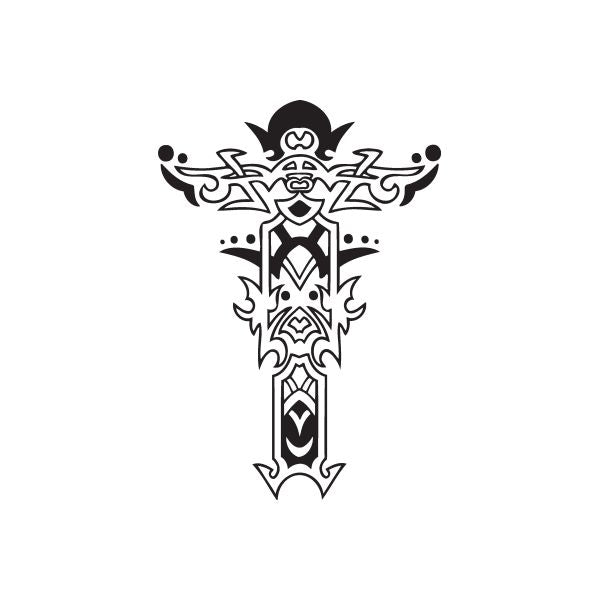 Image of Elaborate Art Deco Cross Decal