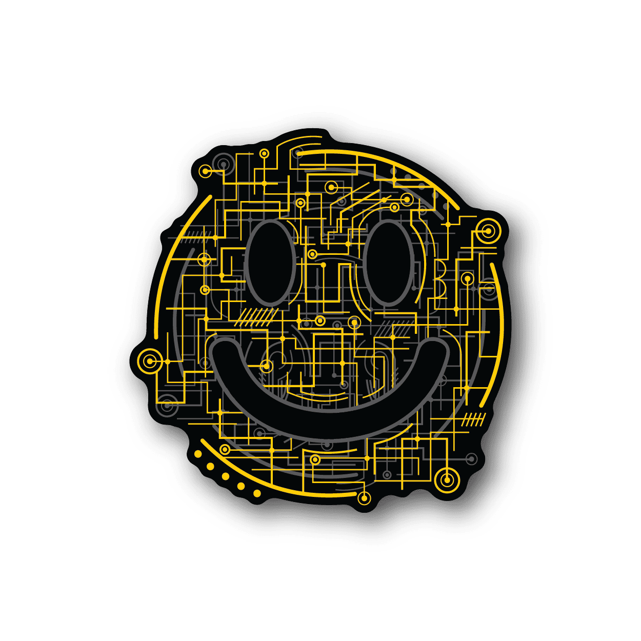 Image of Electric Smiley Face Sticker