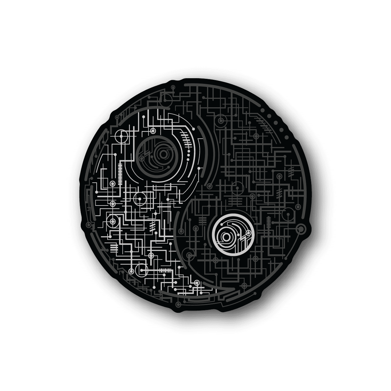 Image of Electric Yin Yang Balance Sticker