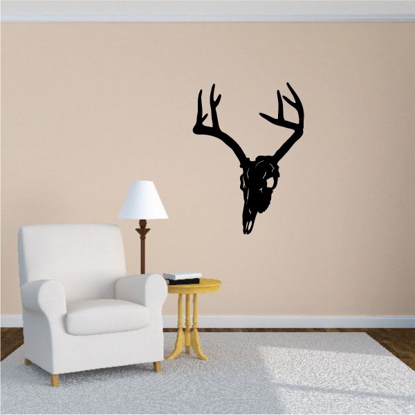 Image of Elk Side Facing Skull Decal