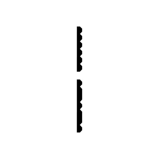 Embellishment border decal with vertical zigzag block pattern in dark color