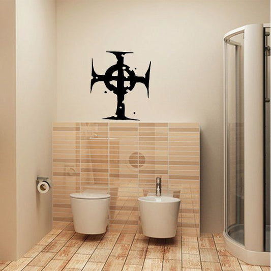 Image of Eroded Celtic Cross Decal