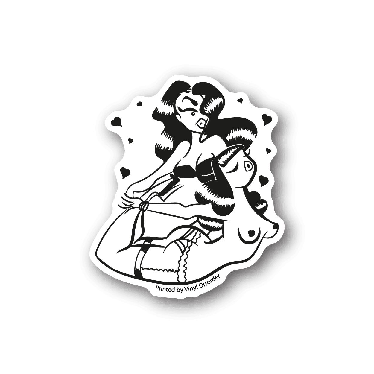 Erotic Girls Vinyl Sticker weather-resistant vinyl sticker by VinylDisorder