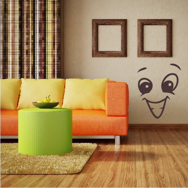 Image of Excited Face Expression Wall Decal - Vinyl Decal - Car Decal - Idcolor081