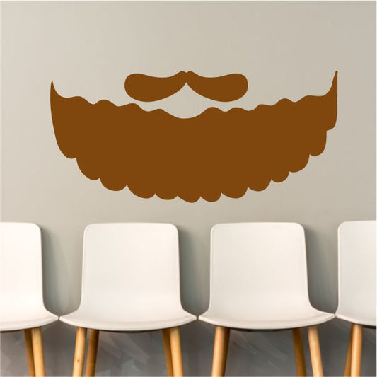 Image of Face Beard Wall Decal - Vinyl Sticker - Car Sticker - IDCOLOR002