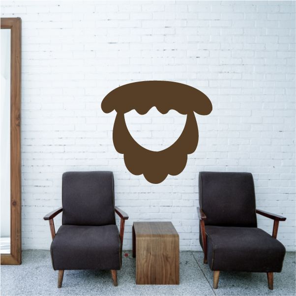 Image of Face Beard Wall Decal - Vinyl Sticker - Car Sticker - IDCOLOR003