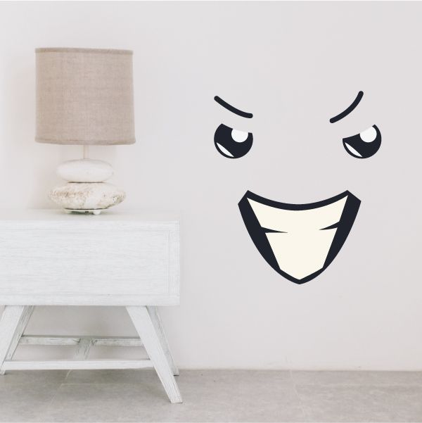 Image of Face Expression Evil Wall Decal - Vinyl Decal - Car Decal - Idcolor025