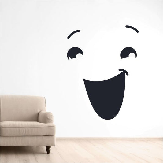 Image of Face Expression Excited Wall Decal - Vinyl Decal - Car Decal - Idcolor031