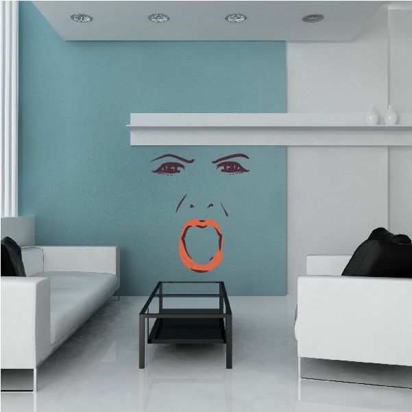 Image of Face Expression Female Wall Decal - Vinyl Decal - Car Decal - Idcolor010