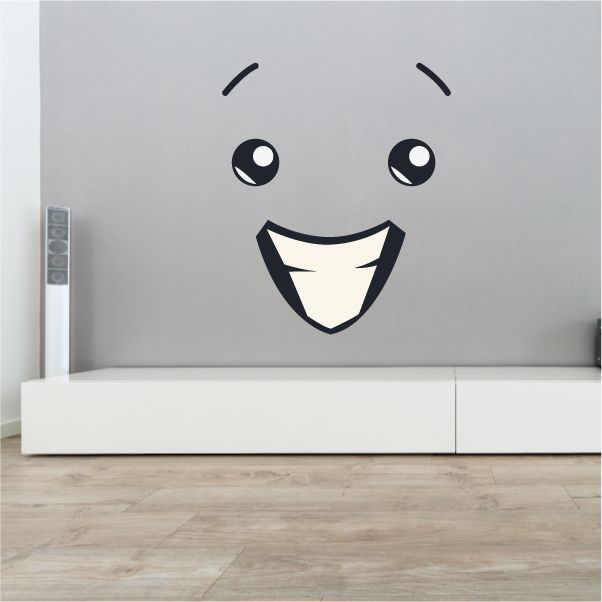 Image of Face Expression Hyped Wall Decal - Vinyl Decal - Car Decal - Idcolor019