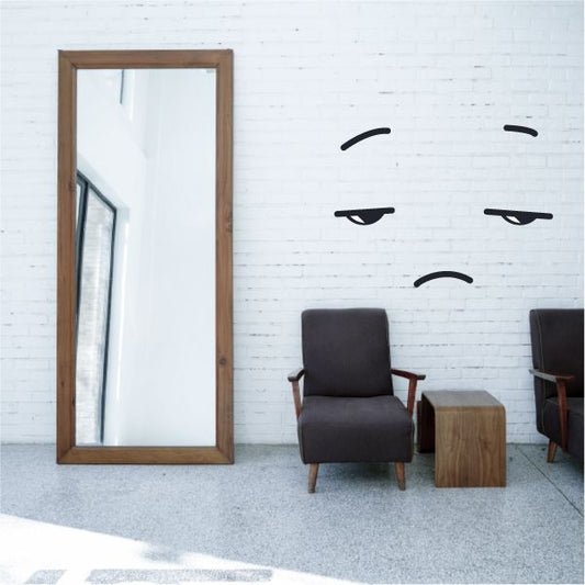 Image of Face Expression Wink Wall Decal - Vinyl Decal - Car Decal - Idcolor036