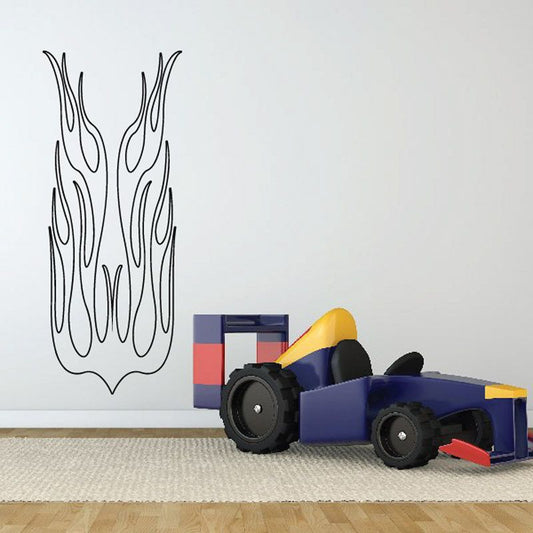Image of Face Ghost Flames Car Decal - Vinyl Decal - Wall Decal - CF013