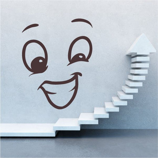Image of Face Smile Expression Wall Decal - Vinyl Decal - Car Decal - Idcolor084