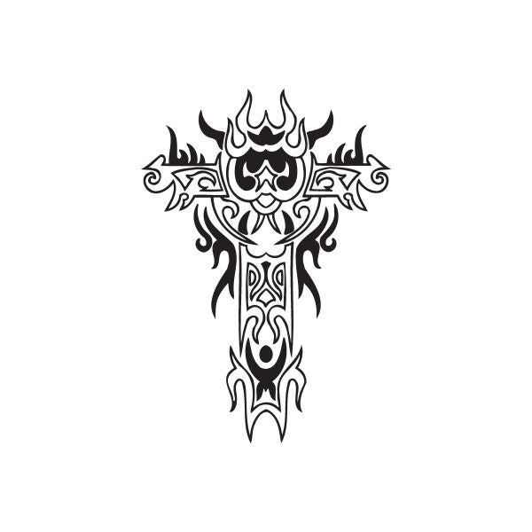 Image of Fancy Firey Cross Decal