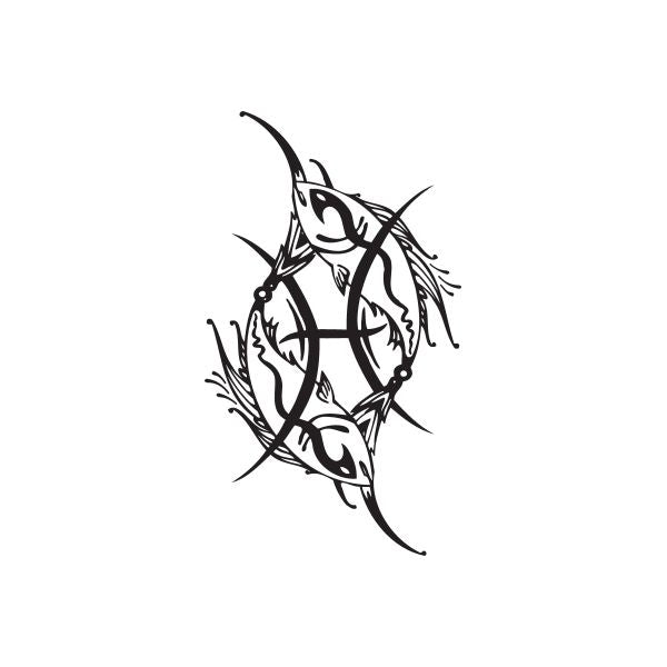 Image of Pisces Tribal Fish Decal