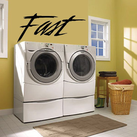 Black stylized 'Fast' wall decal sticker