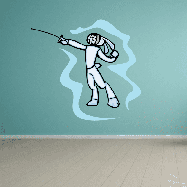 Image of Fencing Wall Decal - Vinyl Sticker - Car Sticker - Die Cut Sticker - CDSCOLOR002