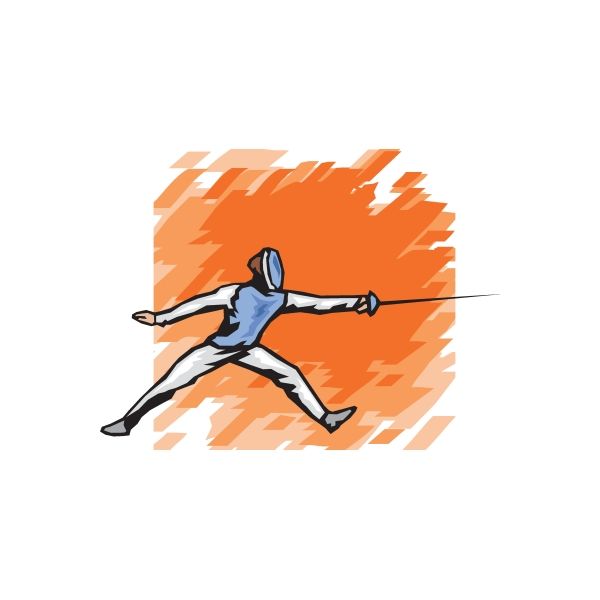 Image of Fencing Wall Decal - Vinyl Sticker - Car Sticker - Die Cut Sticker - DC 005