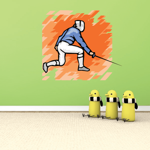 Image of Fencing Wall Decal - Vinyl Sticker - Car Sticker - Die Cut Sticker - SMcolor002