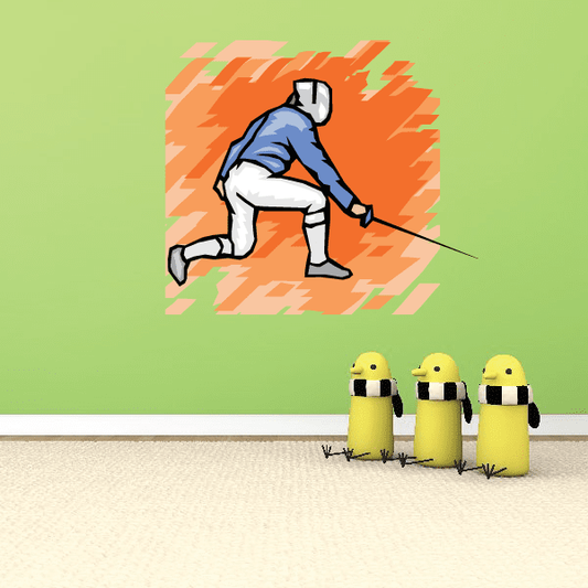 Image of Fencing Wall Decal - Vinyl Sticker - Car Sticker - Die Cut Sticker - SMcolor002