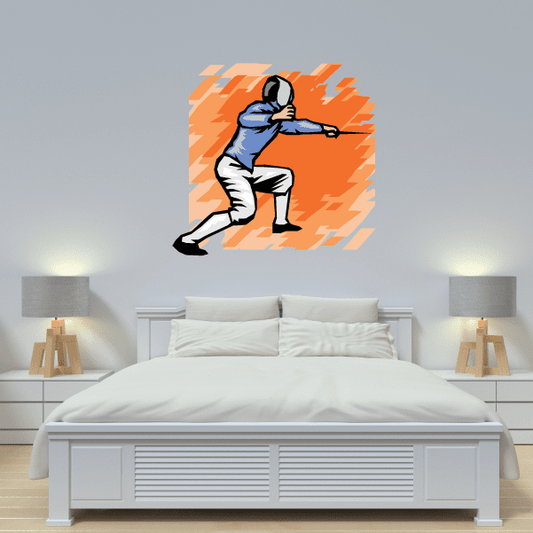 Image of Fencing Wall Decal - Vinyl Sticker - Car Sticker - Die Cut Sticker - SMcolor006