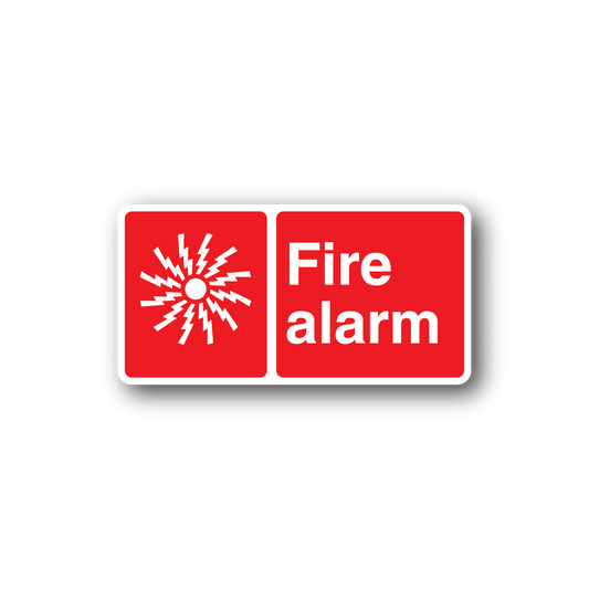 Image of Fire Alarm Safety Sign Wall Decal - Vinyl Sticker - Car Sticker - Die Cut Sticker - CD035