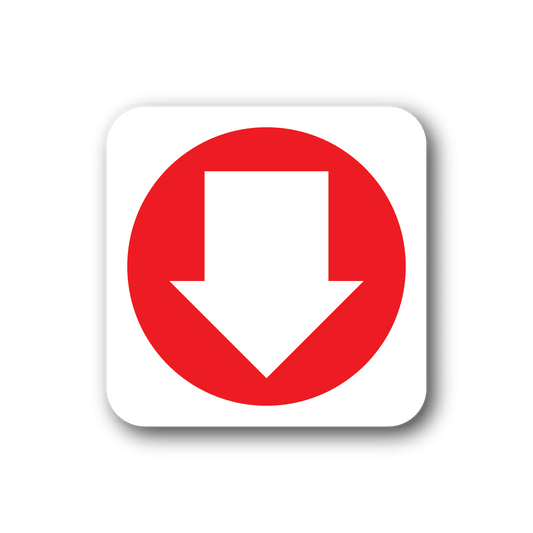 Image of Fire Exit Down Sticker