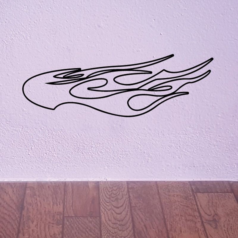 Image of Fireball Ghost Flames Car Decal - Vinyl Decal - Wall Decal - CF101
